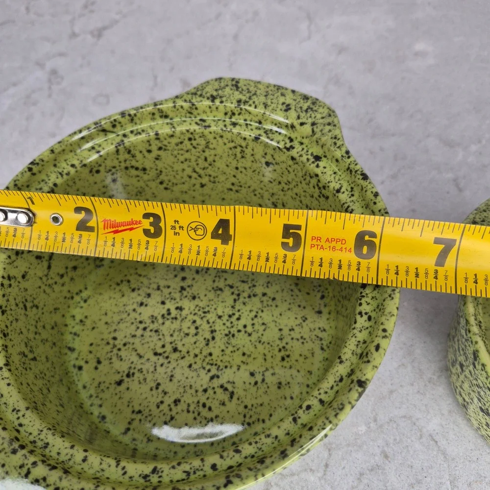 Cerutil Casserole Dish Speckled Stoneware Set Of 2 Green
